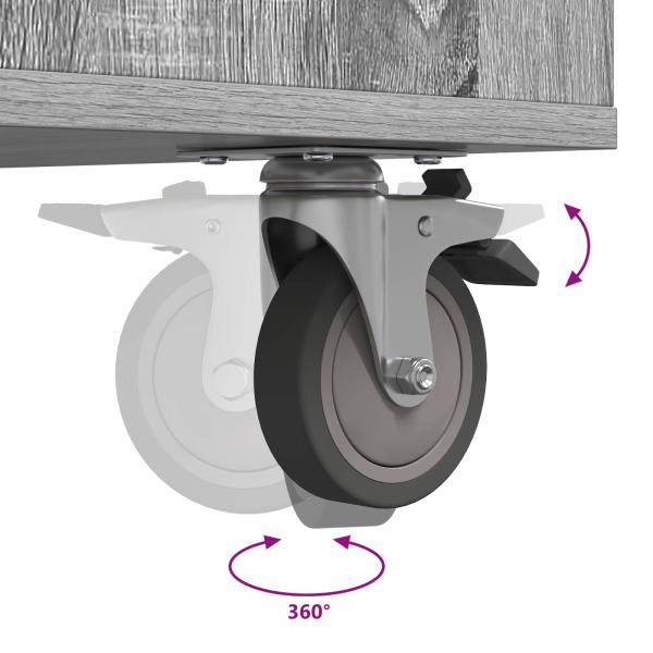 Golf Schrank Mit Rad Uni Graues Sonoma 65 x 45 x 98 cm