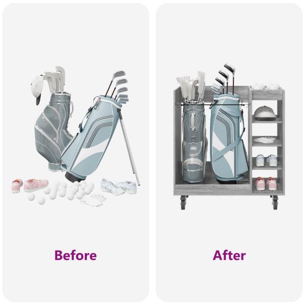 Golf Schrank Mit Rad Uni Graues Sonoma 65 x 45 x 98 cm