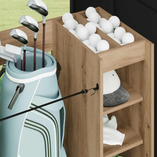 Golf Schrank Mit Rad Uni Artisan-Eiche 65 x 45 x 98 cm