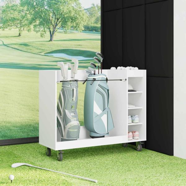 Golf Schrank Mit Rad Uni Weiß 120 x 45 x 98 cm