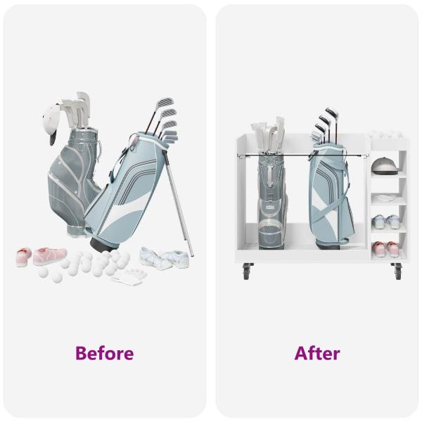 Golf Schrank Mit Rad Uni Weiß 120 x 45 x 98 cm