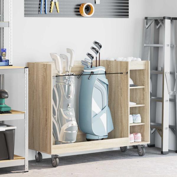 ARDEBO.de - Golf Schrank Mit Rad Uni Sonoma-Eiche 65 x 45 x 98 cm