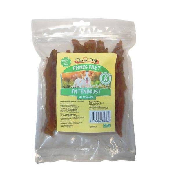 ARDEBO.de Classic Dog Feines Filet Entenbrustfilets 250g