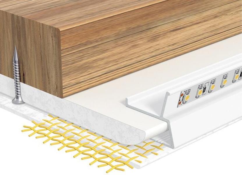 EVN APTB-Serie Alu Trockenbauprofil für Lichtvoute, 200cm (APTBUW200)