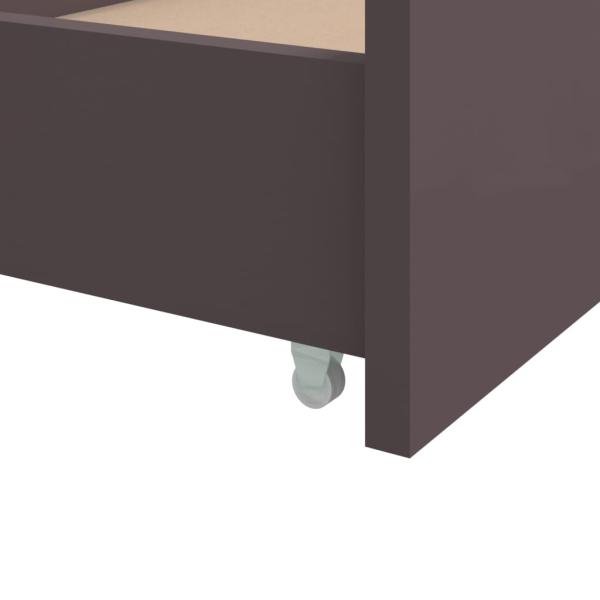 Massivholzbett mit Schubladen Dunkelbraun Kiefer 90x200 cm