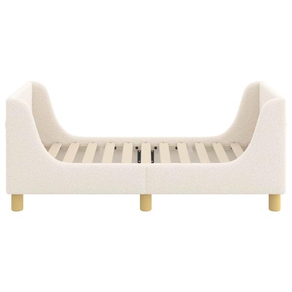Kinderbettgestell mit Kopfteil Creme 70 x 140 cm Schafstoff