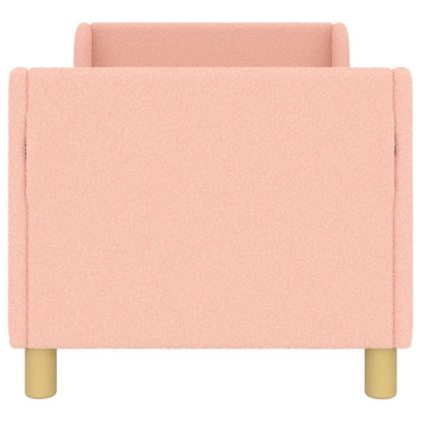Kinderbettgestell mit Kopfteil Rosa 70 x 140 cm Schafstoff