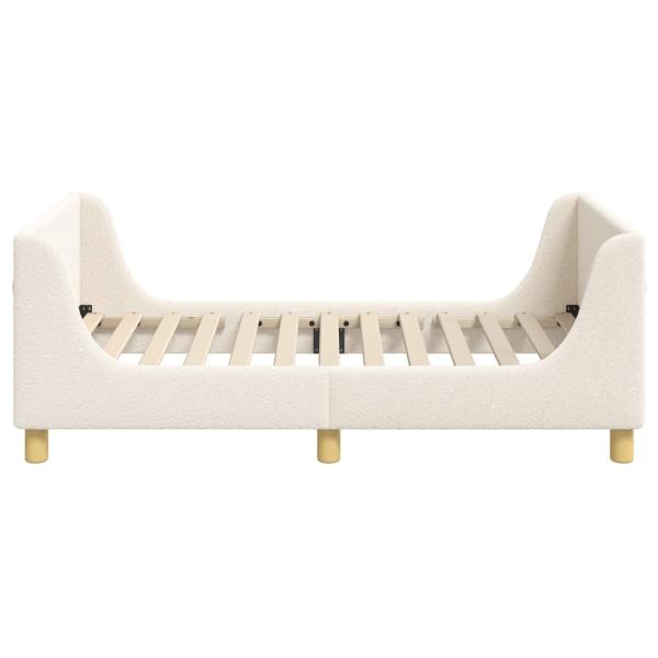 Kinderbettgestell mit Kopfteil Creme 80 x 160 cm Schafstoff