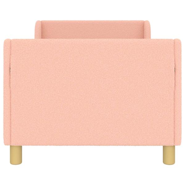 Kinderbettgestell mit Kopfteil Rosa 80 x 160 cm Schafstoff