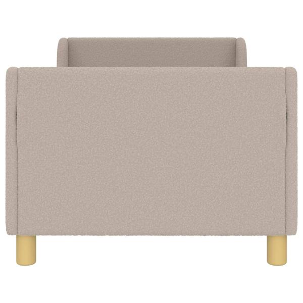 Kinderbettgestell mit Kopfteil Hellgrau 80 x 160 cm Schafstoff