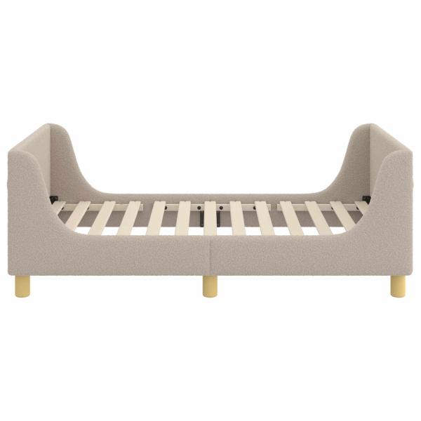 Kinderbettgestell mit Kopfteil Hellgrau 80 x 160 cm Schafstoff