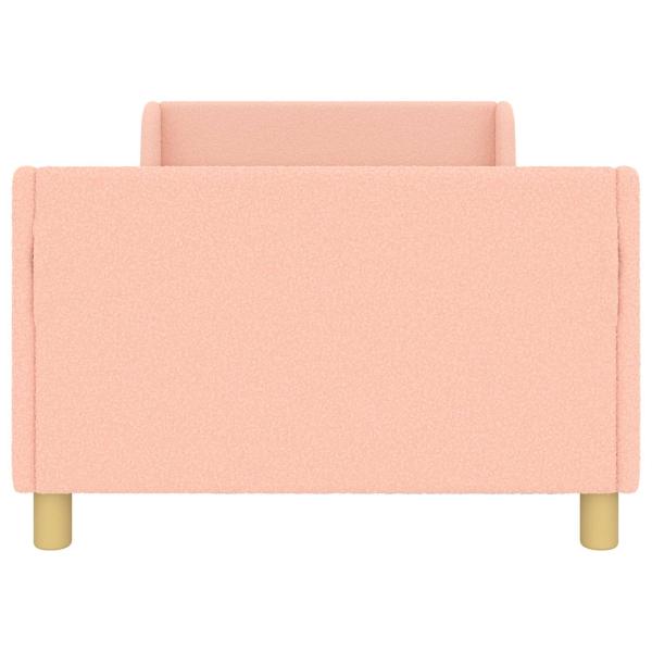 Kinderbettgestell mit Kopfteil Rosa 80 x 200 cm Schafstoff
