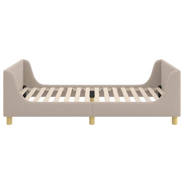 Kinderbettgestell mit Kopfteil Hellgrau 90 x 190 cm Schafstoff