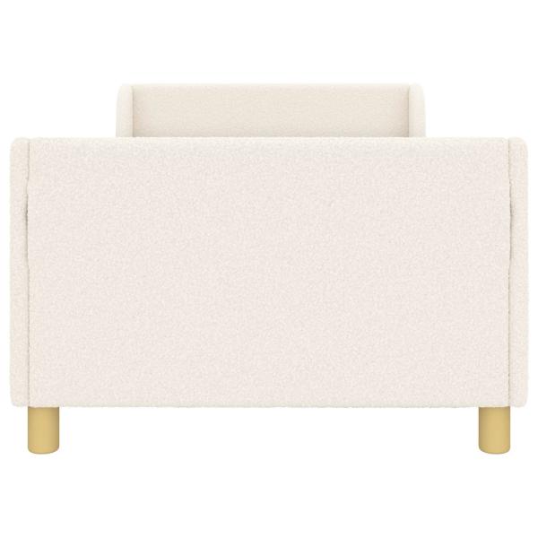 Kinderbettgestell mit Kopfteil Creme 90 x 200 cm Schafstoff