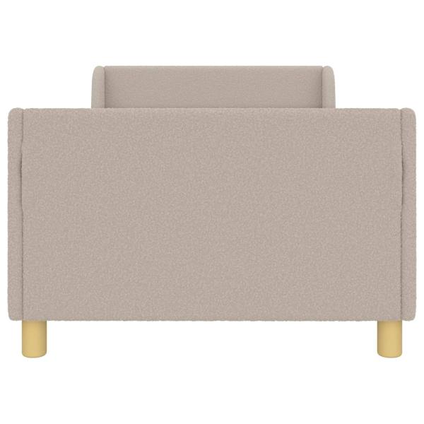 Kinderbettgestell mit Kopfteil Hellgrau 90 x 200 cm Schafstoff