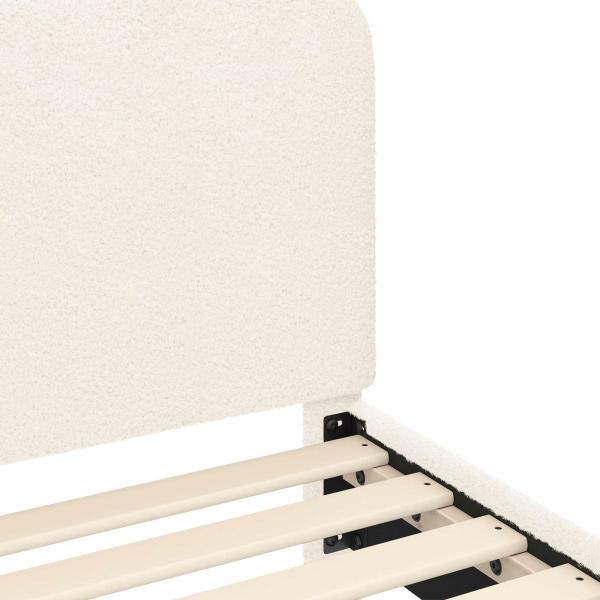 Kinderbettgestell mit Kopfteil Creme 70 x 140 cm Schafstoff