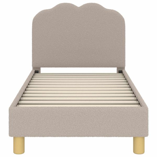 Kinderbettgestell mit Kopfteil Hellgrau 70 x 140 cm Schafstoff