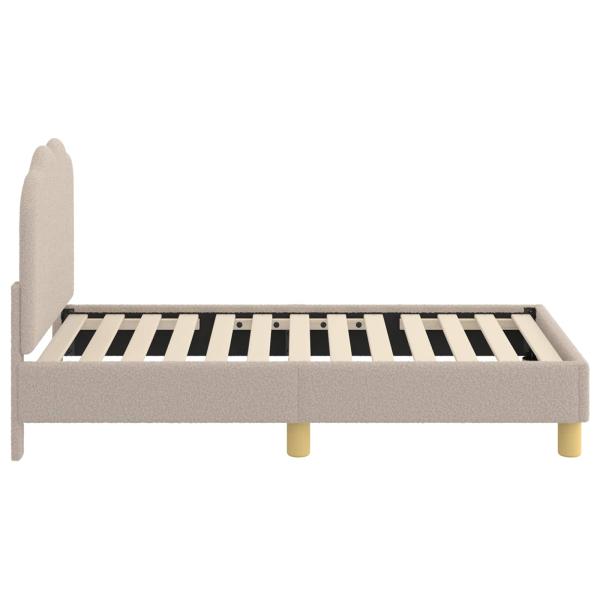 Kinderbettgestell mit Kopfteil Hellgrau 70 x 140 cm Schafstoff