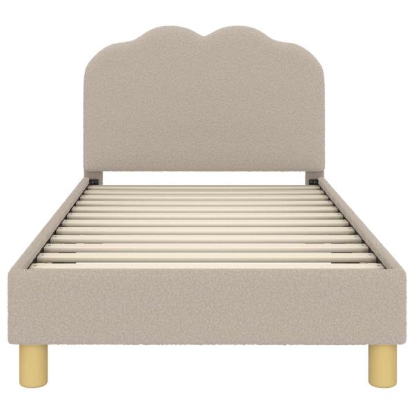 Kinderbettgestell mit Kopfteil Hellgrau 80 x 160 cm Schafstoff