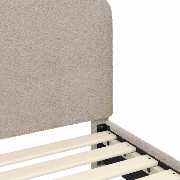 Kinderbettgestell mit Kopfteil Hellgrau 80 x 160 cm Schafstoff