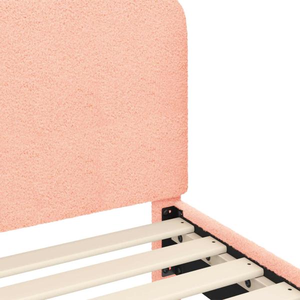 Kinderbettgestell mit Kopfteil Rosa 90 x 190 cm Schafstoff