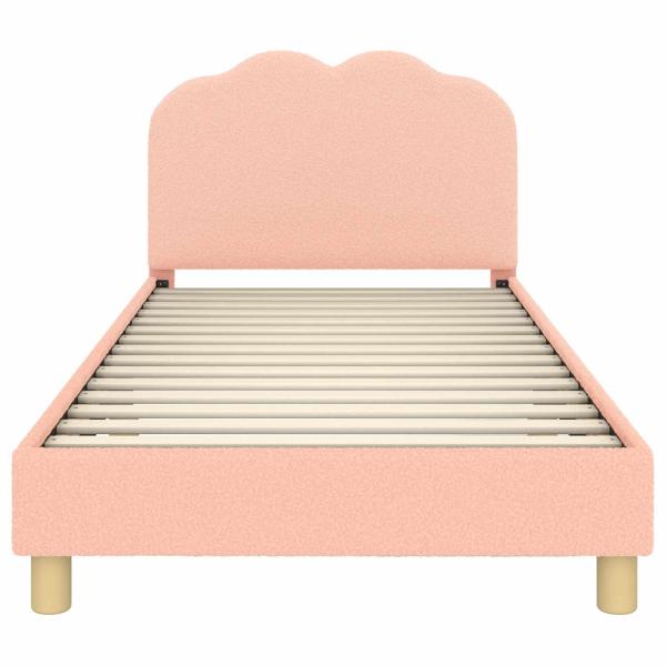 Kinderbettgestell mit Kopfteil Rosa 90 x 200 cm Schafstoff