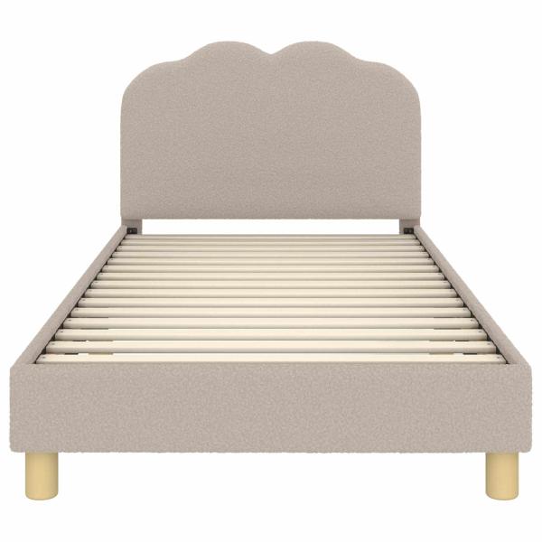 Kinderbettgestell mit Kopfteil Hellgrau 90 x 200 cm Schafstoff