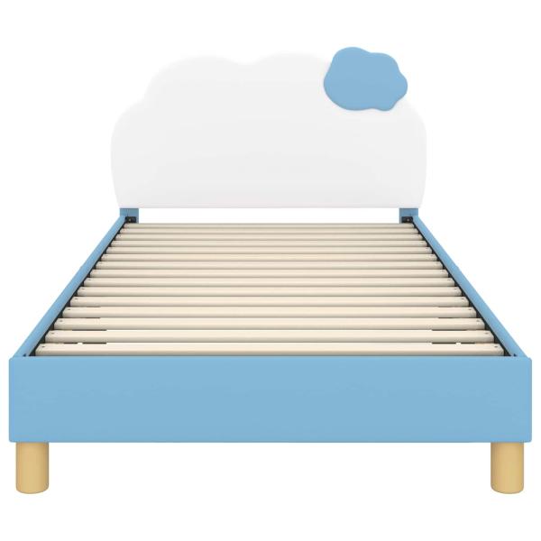 Kinderbettgestell mit Kopfteil Blau 80 x 200 cm PU