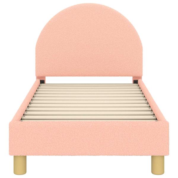 Kinderbettgestell mit Kopfteil Rosa 70 x 140 cm Schafstoff
