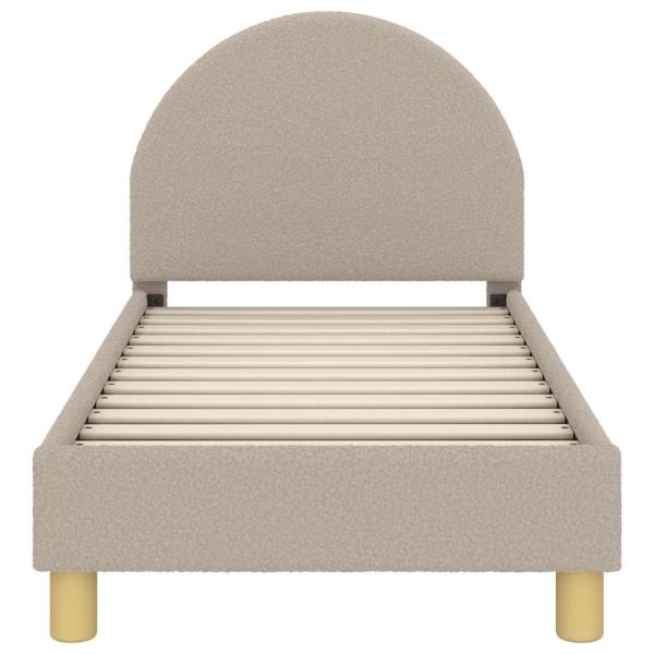 Kinderbettgestell mit Kopfteil Hellgrau 70 x 140 cm Schafstoff