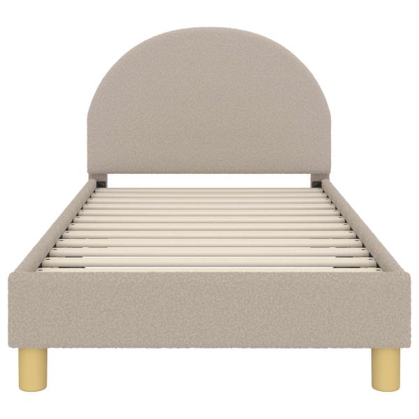 Kinderbettgestell mit Kopfteil Hellgrau 80 x 160 cm Schafstoff