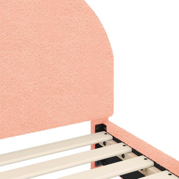 Kinderbettgestell mit Kopfteil Rosa 90 x 200 cm Schafstoff