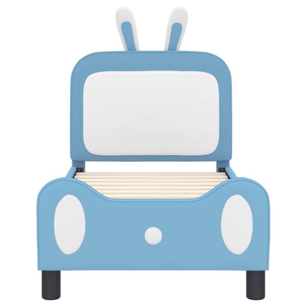 Kinderbettgestell mit Kopfteil mit Kopfteil Blau 70 x 140 cm PU