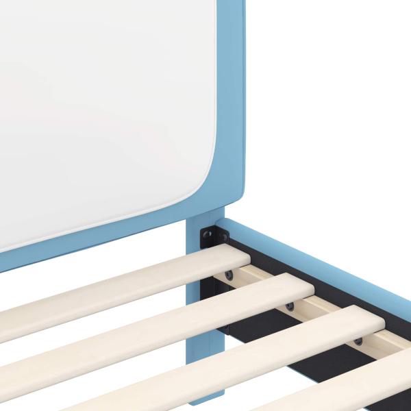 Kinderbettgestell mit Kopfteil mit Kopfteil Blau 80 x 160 cm PU