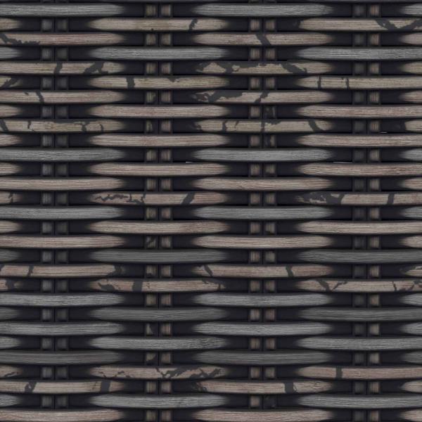 Sitzbank mit Stauraum Schwarz gewaschen 110 x 40 x 50 cm Rattan