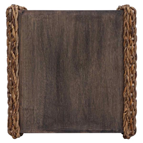 Beistelltisch Natur 44,5 x 45 x 45 cm Massives Mahagoni Holz