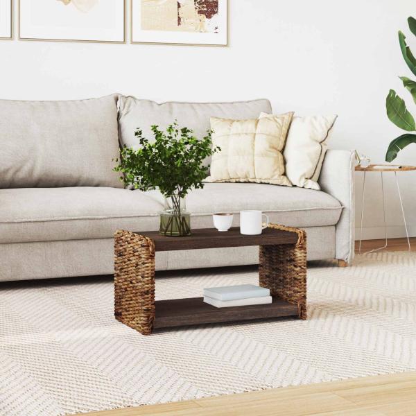 Beistelltisch Natur 44,5 x 45 x 45 cm Massives Mahagoni Holz