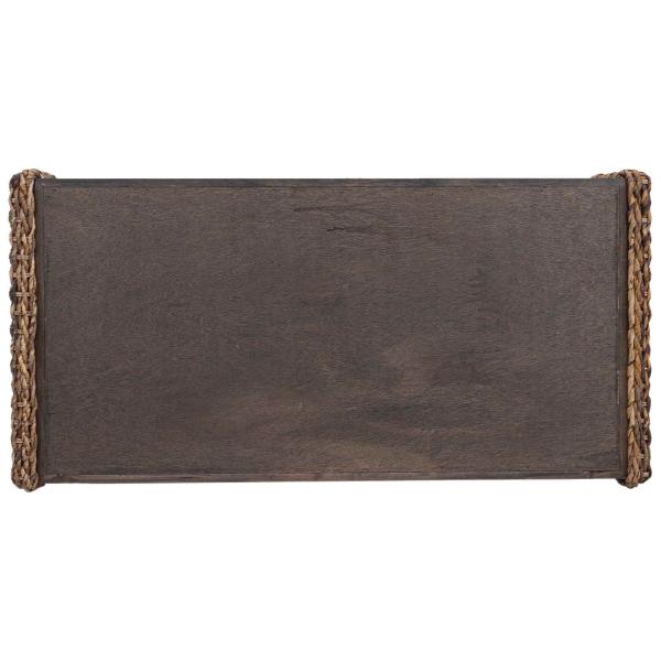 Beistelltisch Natur 44,5 x 45 x 45 cm Massives Mahagoni Holz