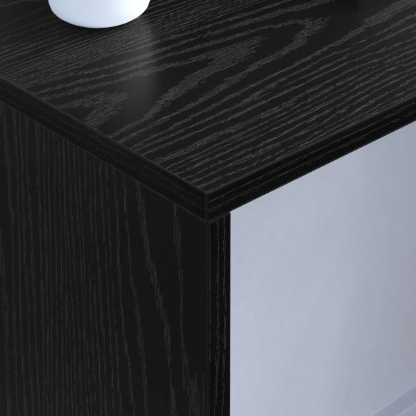 Wandtisch Schwarz Eichen-Optik 100 x 45 x 30 cm Holzwerkstoff