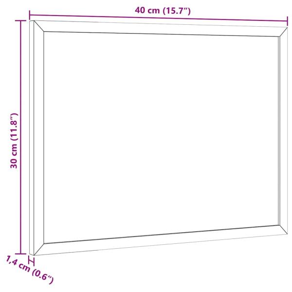 ARDEBO.de - Korktafel mit massivem Kiefernholzrahmen 40x30 cm