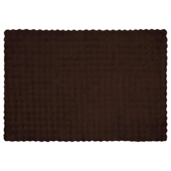 ARDEBO.de - Kunstfell Kaninchenfell Decke Kamel 130 x 150 cm Polyester