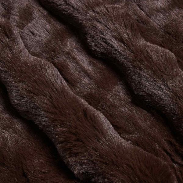 Kunstfell Kaninchenfell Decke Kamel 130 x 150 cm Polyester