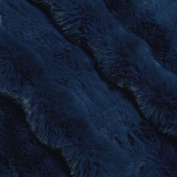 Kunstfell Kaninchenfell Decke Marineblau 130 x 150 cm Polyester