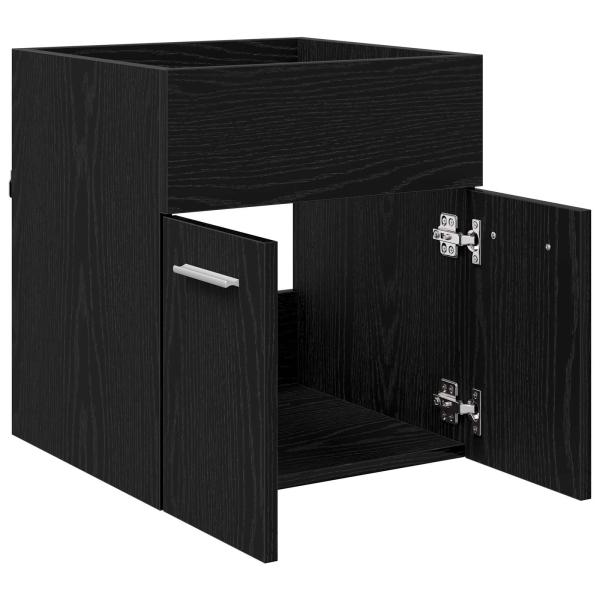 Waschbeckenunterschrank Schwarz Eichen-Optik 41 x 38,5 x 46 cm