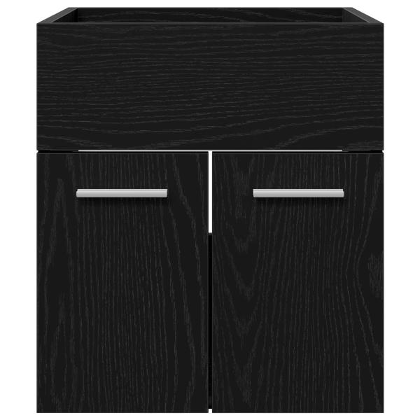 Waschbeckenunterschrank Schwarz Eichen-Optik 41 x 38,5 x 46 cm