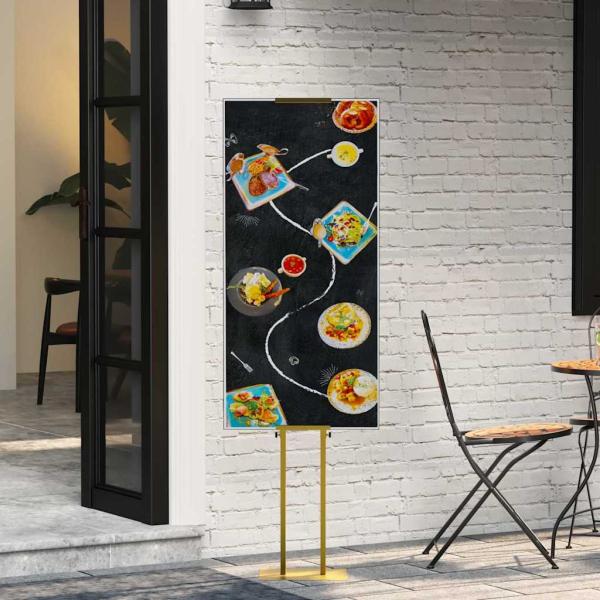 ARDEBO.de - Messestände 2 pcs Gold 30 x 24 x 208 cm Eisen