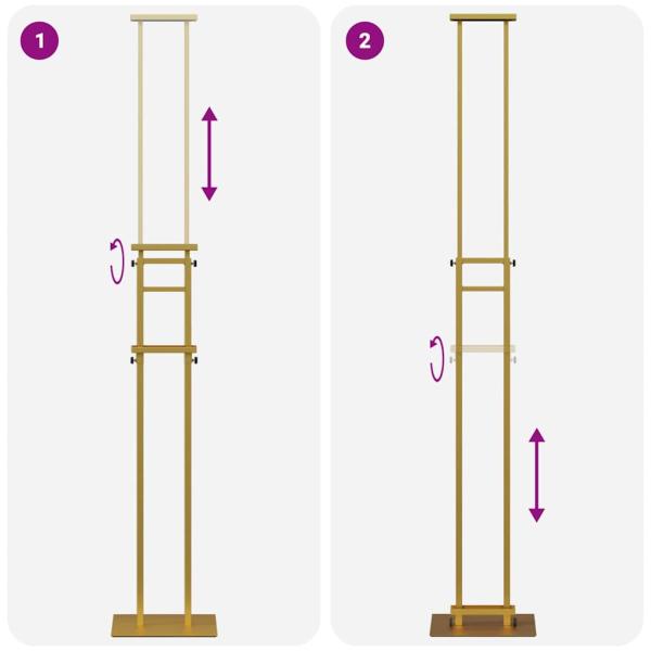 Messestände 2 pcs Gold 30 x 24 x 208 cm Eisen