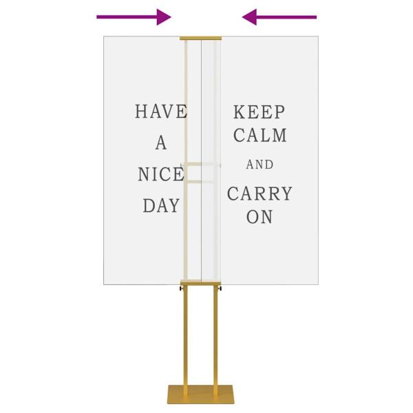 Messestände 2 pcs Gold 30 x 24 x 208 cm Eisen