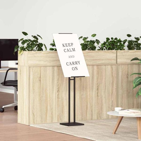 Messestände 2 pcs Schwarz 26,5 x 26,5 x 127 cm Eisen