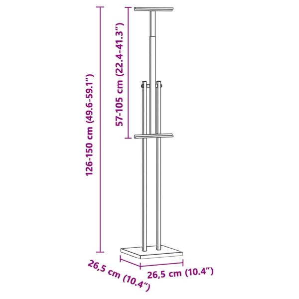 Messestände 2 pcs Schwarz 26,5 x 26,5 x 127 cm Eisen